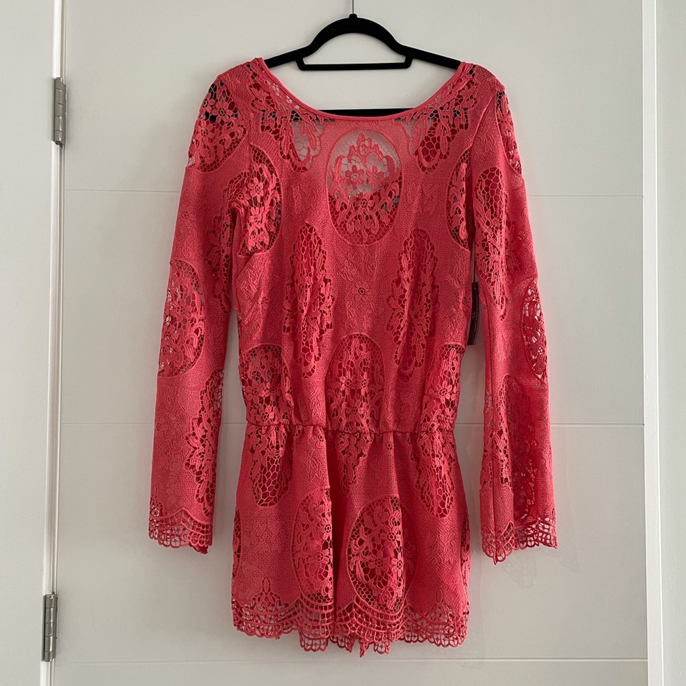 Tarte Lace Overlay Romper XS NWT